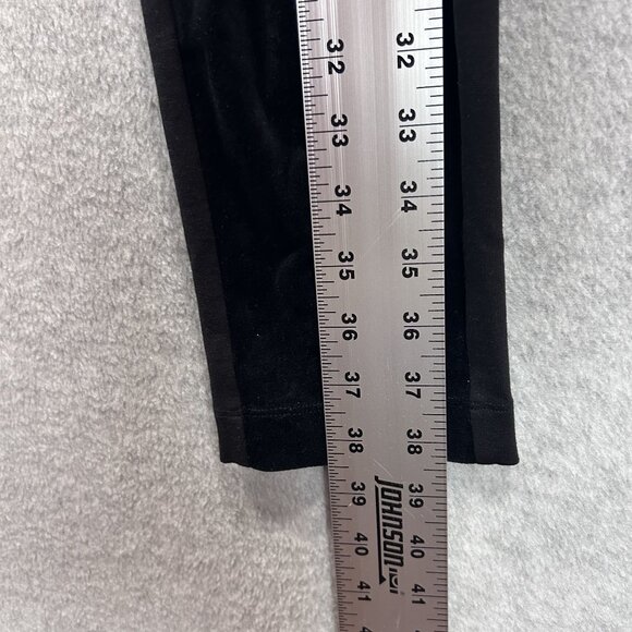 ETC Womens Black Leggings Pants Size 4 - Velvet Suede Texture Spandex Blend - Picture 3 of 12